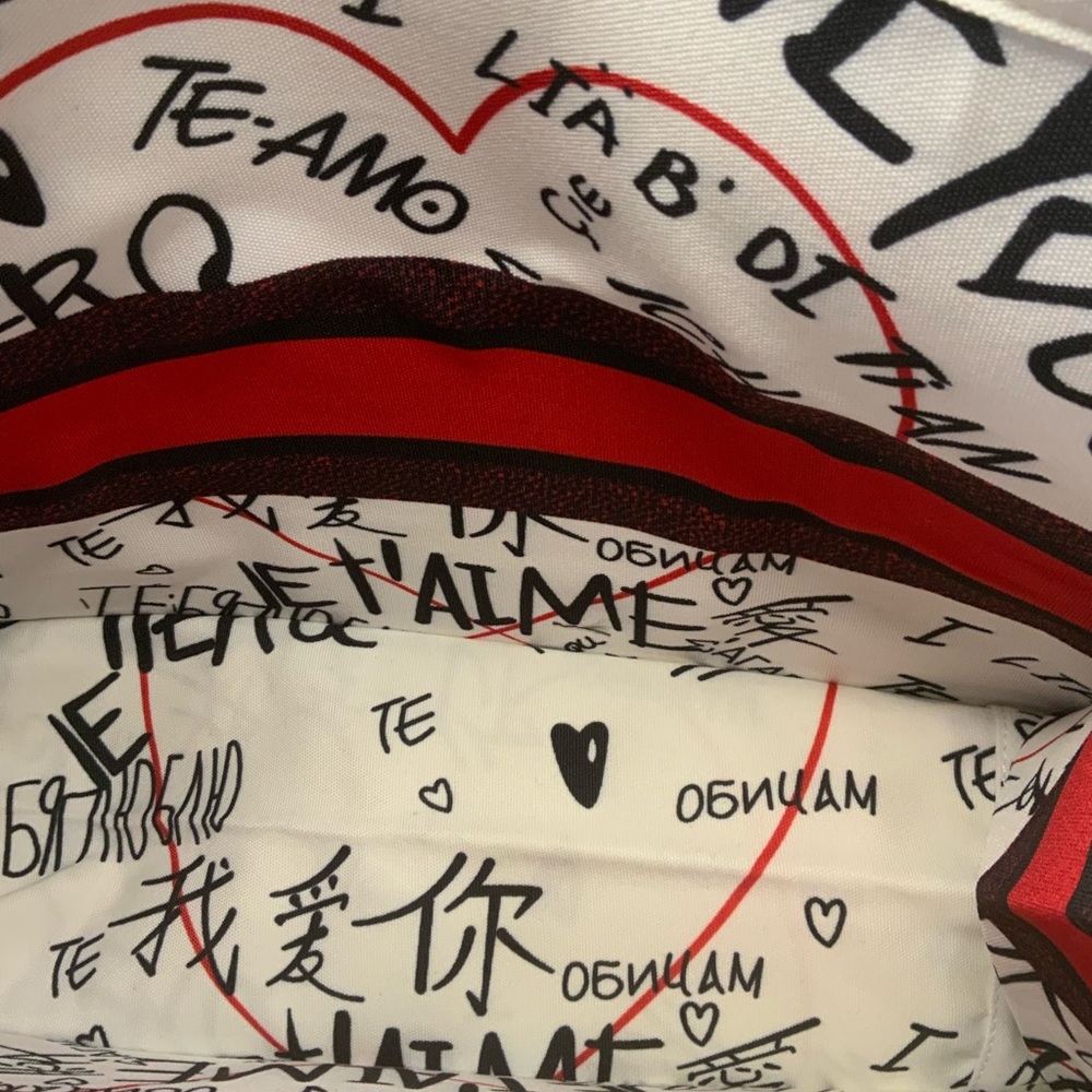 Red White and Black Large Book Tote Bag NWOT - Picture 6 of 9
